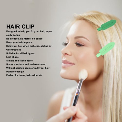 30PCS No Bend Hair Clips, Leaf Shape No Crease Duck Bill Hair Clips,No Crease Pins for Makeup, Styling Acrylic Resin Clips Hairstyle Hairdressing Accessories for Women Girls