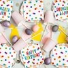 Happy Birthday Party Supplies Set - Birthday Dots Design, Featuring Happy Birthday Napkins, Suitable for Adults and Kids Birthday Decorations (6.5X6.5 in, 3-Ply Disposable, 50-Pack)