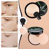 Mushroom Head Air Cushion CC Cream with Setting Powder Makeup Set, Blurs Fine Lines & Imperfections, Controls Shine & Smooths Complexion, Even Skin Tone for All Skin Types for Women (Natural)