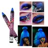 MEICOLY 2pcs Blue Eyeshadow Stick,Blue Eyeshadow for Halloween Corpse Bride Avatar Sally Makeup,Metallic Shimmer Crayon,Waterproof Shiny Blue Rotating Single Eye shadow Pencil Blue Eyeliner Stick