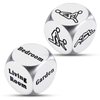 2 PCS Dice Valentines Day Gifts for Him Her Anniversary Decision Dice Gifts for Boyfriend Girlfriend Husband Wife Men Women Christmas Night Game Dice for Adults Party Wedding Birthday