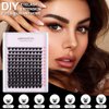 KISSXIAOYA Cluster Lashes Extensions, 120Pcs Individual Cluster Lashes D Curl 9-15mm, Wide Stem Cluster Eyelashes Soft Natural False Eyelashes Cluster DIY Eyelash Extension At Home (120pcs, 9-15mm)