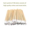 AkoSlale Wooden Q Tips,Pointed Tip Cotton Swabs, 200Pcs-2.9 Inch, Cat Eye Cleaner, Cat Wound Care,Baby Qtips,Micro-Swab Sticks for Makeup Cosmetic Nails Clean
