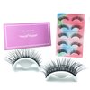 Wffenhefragrance Artificial Mink Eyelashes - Fluffy Wispy Lashes 5 Pairs | Natural Look False Eyelashes Extensions| Easy to Apply | Reusable Strip Lashes | 7-13-14mm