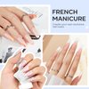 Modelones French Tip Tool- 6 Pcs Nail Stamp French Manicure Kit French Nail Tool Suitable for DIY Together with Gel Nail Polish Acrylic Nail Kit Nail Tips