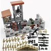 Military Base Building Block Sets for Army Minifigure War Accessories,Flexible and Movable Military Guard Tower Guns Weapons Toys for Kids,MOC Small Particle Assembled Building Blocks