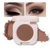 Single Nude Coffee Brown Matte Eyeshadow,Bright High Pigment Intense Monochrome Eye Shadow,Apply Makeup Easily,Matte Pressed Powder Single Eyeshadow,24 Hour Eye Makeup Longwear Waterproof,Blendable