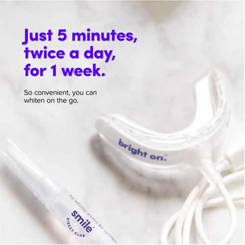 SmileDirectClub Teeth Whitening Kit with LED Light - 4 Pack Gel Pens - Professional Strength Hydrogen Peroxide