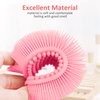 Silicone Body Scrubber, Elfrhino Shower Brush For Gentle Scrub Skin Exfoliation, Lathers well, More Hygienic, Gentle Massage with Silicone Loofah For Use In Shower to Improve Cellulite Pink
