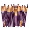 20pcs Makeup BRUSHES Kit Set Powder Foundation Eyeshadow Eyeliner Lip Brush NEW … (BLACK + GOLD)