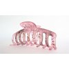 Generic Light mauve pink and gold color splatter paint hair claw clip