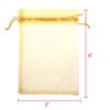 Boshen 100/200PCS Organza Gift Candy Sheer Bags Mesh Jewelry Pouches Drawstring Bulk for Wedding Party Favors Christmas (3" X 4"(100PCS), Gold)
