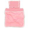 Baby Doll Accessories Doll Bedding Kit Playset Soft Blanket Mattress Pillow Fits 8-12 Inches Doll for Girls Dollhouse Gifts