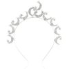 Barode Moon Crown Headband Silver Star Bride Tiaras Bridal Wedding Headpiece Princess Angel Prom Birthday Party Hair Accessories for Women