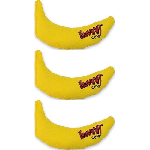 YEOWWW! DuckyWorld 100% ORGANIC CATNIP Leaf & Flower Cat Toy BANANA 3 PACK