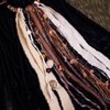 Dreadlock Hair Ties Dreadlock Accessories Dread Ties Loc Jewelry Dread Hair Clips Loc Ponytail Holders for Women and Men Dread Wrap for Dreads Braids Curls (3.5 inch / 9cm, Khaki)