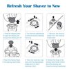 SH60 Replacement Head Blades Replace Part Upgraded Shaving Head Fit for Philips Series 6000 S6000 Men's Razor Fit for Norelco Shaver S6880/81, S6810/82, S6850/85, S6xxx Series with Cleaning Brush