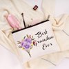 sweethess Grandma Gifts Best Grandma Ever Makeup Bag Grandmother Birthday Gifts Nana Gift for Mom from Granddaughter Mother's Day Gifts Cosmetic Bag Travel Makeup Pouch