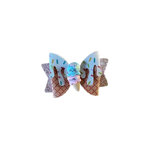 Ice Cream Sweet Treats Party Hair Bow 3 inches by Inspired Bows