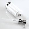 InterDesign York Ceramic Soap & Lotion Dispenser Pump, for Kitchen or Bathroom Countertops - White/Chrome