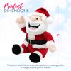 4E's Novelty Farting Santa Claus 8 Inch Talking Animated Christmas Plush Toys for Kids 8" Funny Christmas Stuffed Animals Gag Gifts for Boys Girls Teens White Elephant Gift