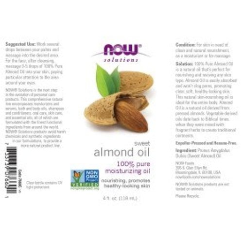 NOW Foods Almond Oil, 4 Fl Oz (Pack of 2)
