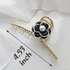Camellia Hair Clips with Pearl Black Flower Metal Hair Accessories for Women Girls Elegant Black Camellia Hair Claw Clips Shiny Hairpins Strong Hold Hair Clip for Thick or Thin Hair Goddess Look 1 Pcs