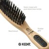 Kent PF10 Natural Boar Bristle Brush - Hair Straightening, Styling and Smoothing for Short to Medium Length Hair, Travel-Friendly