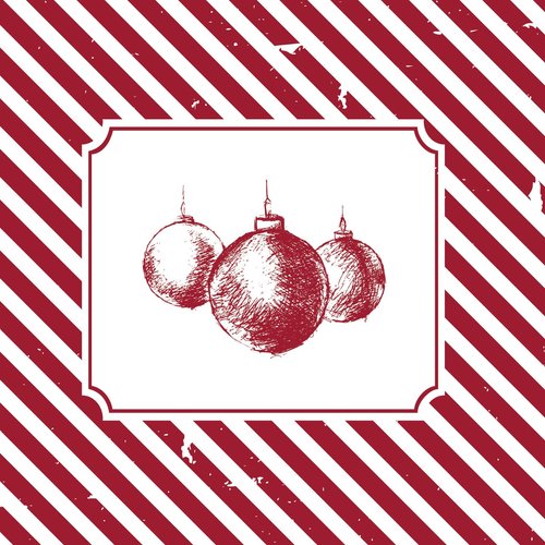 Creative Converting 24 Count Elise Premium Patterned Beverage Napkins, Vintage, Ornaments