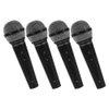 TOPPERFUN 4Pcs Microphone Props, Plastic Fake Microphone Toy Microphone, Fun Stage Microphone Toy, Halloween Christmas Karaoke Microphone Fake for Costume Props and Birthday Party