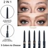 Go Ho Waterproof Taupe Eyebrow Pen with Brush,Dual-sided Fine Eyebrow Pencil,Natural-Looking Brows,Long Lasting,Draws Tiny Brow Hairs and Fills in Sparse Ultra-Fine Brow Pen,01