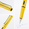 LAMY safari yellow - Fountain Pen with ergonomic grip & polished steel nib in size F - ideal for any Writing & Calligraphy - including LAMY T 10 blue cartridge - Right-Handed