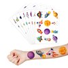Space Temporary Tattoos Birthday Themed Party Supplies Decorations Favors 8 Sheets 96PCS Decor Cute Stickers Tattoos for Class School Prizes Gift for Kids Boys Girls Carnival Christmas Rewards