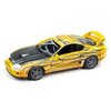 Round 2 1997 Supra Yellow with Manga Art Style Graphics Limited Edition to 4800 Pieces Worldwide Manga Racing Series 1/64 Diecast Model Car by Auto World CP8086