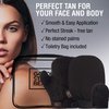 Tanning Mitt Kit – Self Tanner Mitten for Body and Face w/Exfoliation Mitt – Sunless Tanning Mitt Applicator - Double Sided, Washable, Ultra Soft Tanning Gloves for Tan with No Streaks