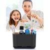 GFWARE Black Toothbrush Holder, Bamboo Toothbrush and Toothpaste Holder with Drainage, Electric Kids Matte Black Toothbrush Holders Set Organizer for Bathrooms Countertop Accessories Storage