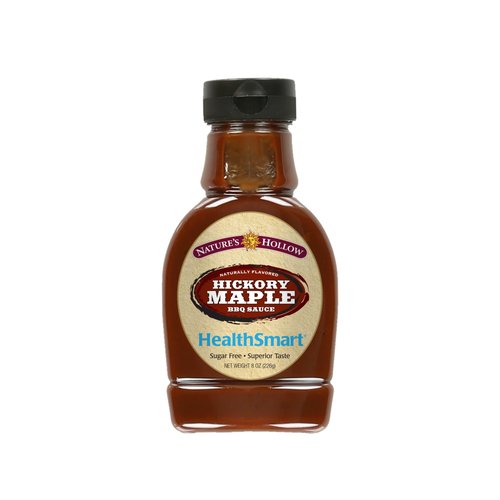 Nature's Hollow HEALTHSMART Hickory Maple BBQ Sauce - Low Calorie, Low Carb, Gluten Free, Keto, and Sugar Free BBQ Sauce, Barbecue Sauce Enhances the Flavor of Meats and Vegetables - No Added Sugar