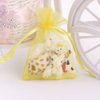Wuligirl 100pcs Sheer Organza Bag 4X6 with Drawstring Jewelry Pouches Bags for Party Wedding Favor Candy Seashell Gift Bags (Yellow)