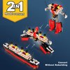 JOJO&Peach Titanic Stem Toys, 2 in 1 Titanic Model & Transform Robot Building Kit, Collectible Display Model Set, Stem Projects Toys Gifts for Kids Age 8+ and Adults (550 Pieces)