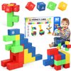 Dilabnba 32PCS Magnetic Building Blocks for Kids Ages 3-5, 1Inch Magnetic Blocks for Toddler, 3D Magnet Cube Montessori Toy, Preschool STEM Educational Sensory Magnet Toy with Letter Number Graph