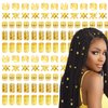 100 PCS Hair Clips Braids Gold Hair Jewelry for Braids Cuffs Multi Style Rings Adjustable Hair Beads for Women Men and Girls Braid Dreadlock Accessories
