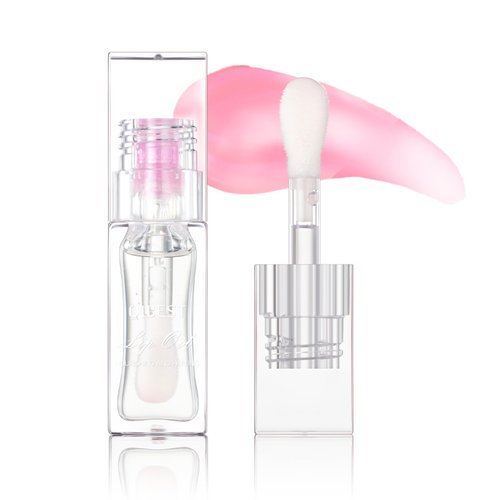 Hydrating Shimmer Lip Glow Oil, Color Changing Tint, Moisturizing Lip Oil, Glossy Transparent Plumping Lip Gloss, Tinted Lip Oil for Lip Care 0.23 OZ #Q2394-06