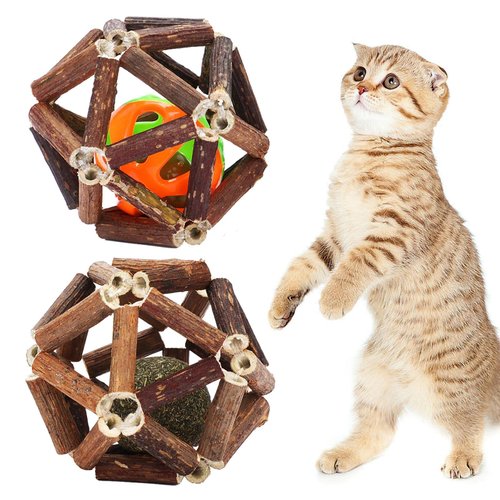 REAL PEAZ Catnip Toys | Silvervine for Cats Natural Cat Treats for Indoor Cats Interactive Kitten Teeth Cleaning Toys for Calm Cat Anxiety and Stress Teeth Cleaning