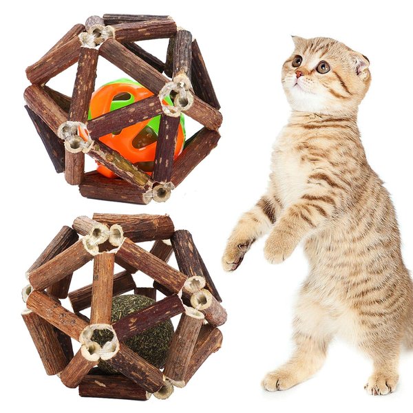 REAL PEAZ Catnip Toys | Silvervine for Cats Natural Cat Treats for Indoor Cats Interactive Kitten Teeth Cleaning Toys for Calm Cat Anxiety and Stress Teeth Cleaning
