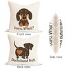 Guess What Dachshund Butt Funny Dog Reversible Throw Pillow Covers Decorate Home Bedroom Living Room Girls Room Kids Room,18x18 Inch Pillowcase,Dachshund Mom Owners Dog Lovers Girls Kids Gifts