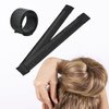 Patty Both Women's Hair Bun Maker French Twist Hair Fold Wrap Snap (4 Black)