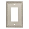 Franklin Brass Classic Beaded Wall Plate, Satin Nickel Single Decorator Outlet Cover, 1-Pack, W35060-SN-C