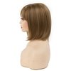 XIUFAXIRUSI XIUFAXIRUSI Highlight Blonde Bob Wigs for White Women Short Straight Bob Wig with Cute Bangs Chin Length Synthetic Wig for Daily,Party Use