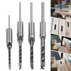 WSOOX Square Hole Drill Bits for Wood, Woodworking Hole Saw Mortising Chisel Drill Bits (Size: 1/4 inch, 5/16 inch, 3/8 inch, 1/2 inch)