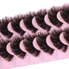 wiwoseo Eyelashes Natural Volumn Faux Mink Lashes Natural Wispy Fluffy Curly Lashes 17MM 3D Effect Fake Eyelashes Little Dramatic 10 Pairs Pack